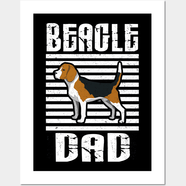 Beagle Dad Proud Dogs Wall Art by aaltadel